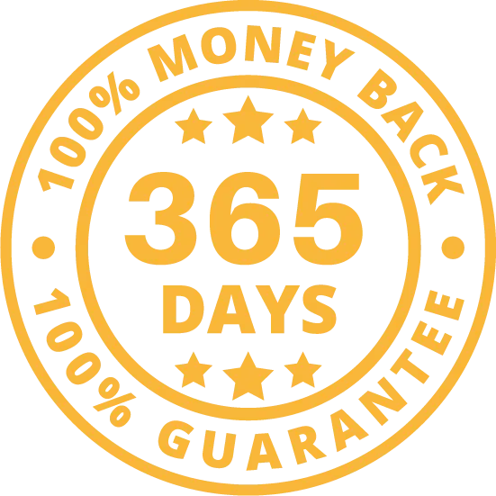365-Day Money-Back Guarantee Seal